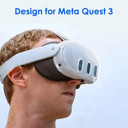 Pour Meta Quest 3 PC Coque de protection, style : 7 en 1 (bleu transparent ordinaire) SH11101529-07