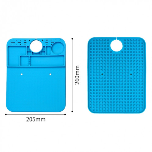 Tapis de travail d'isolation de Silicone de Microscope de réparation de téléphone portable de 20x26cm SH14011425-06