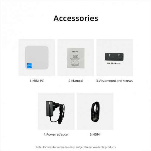 T8Plus Alder Lake-N100 4K double bande WIFI Bluetooth bureau jeu portable mini PC, spécifications: 16G 128G prise américaine SH15131132-012