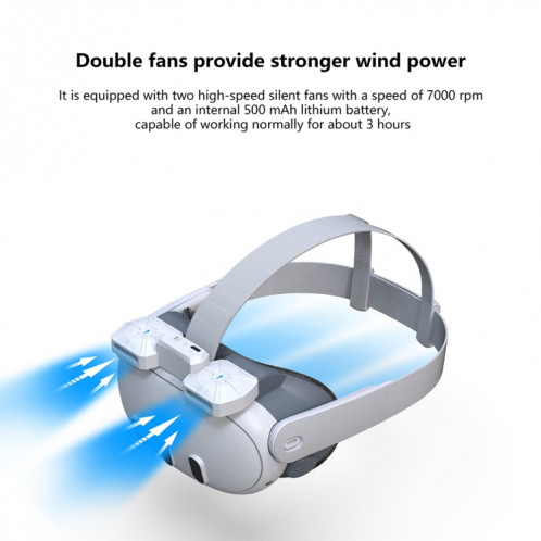 Masque de remplacement à Dissipation thermique à Circulation d'air pour Meta Quest 3, avec ventilateur, accessoires de masque VR Anti-buée SH54241794-09