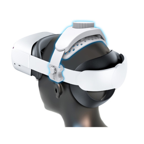 DEVASO VR Lunettes Rétractable Bandeau Réglable Accessoires Pour Meta Quest 3S / Meta Quest 3 / Meta Quest 2 / Meta Quest Pro / Pico 4 / Pico 4 Pro (Blanc) SH101A1204-09