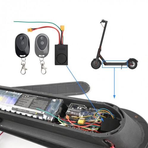 Détecteur d'alarme antivol pour Scooter électrique Xiaomi M365, 36-55V + 2 télécommandes SH7101769-09