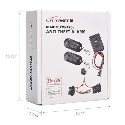 Alarme antivol universelle pour scooter électrique et vélo, 36 48 60 72V, avec télécommande SH54731268-07