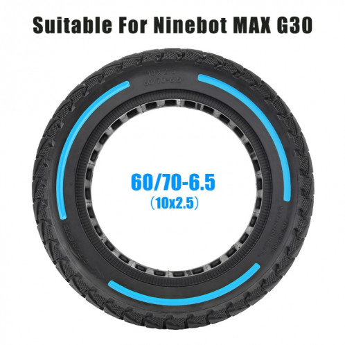 Pour scooter électrique Ninebot Max G30, pneu solide 10 x 2,5 pouces (rouge) SH801B1096-07