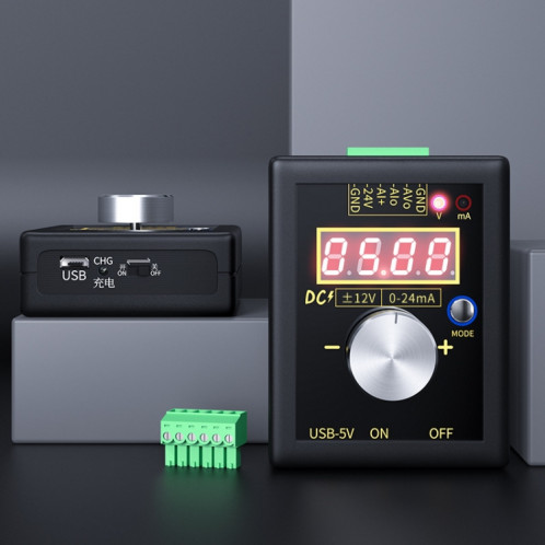 FNIRSI 0-12V/0-4-24mA générateur de signal de courant de tension négative positive portable (sans batterie) SF301A1035-08