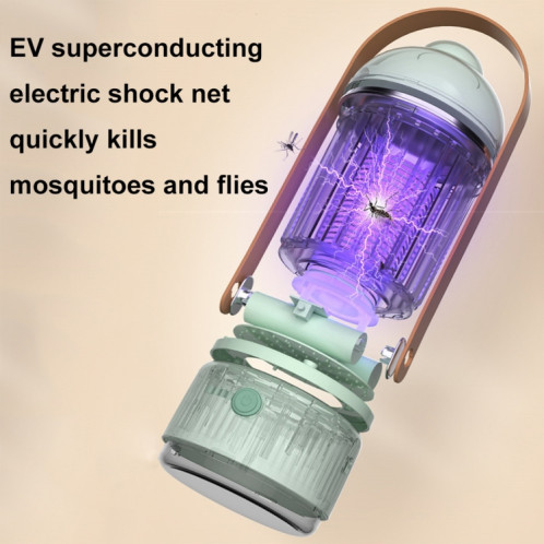 Type de choc électrique Lampe de camping en plein air anti-moustique pour veilleuse à la maison, spécifications: 2000 mAh (vert) SH702B956-011