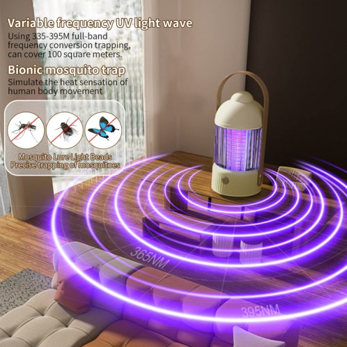 Lampe de camping en plein air anti-moustique à lumière de nuit à la maison de type choc électrique, spécification: 4000 mAh (jaune) SH703A1358-011