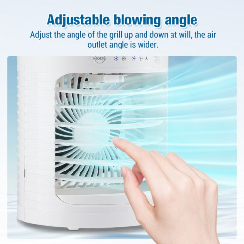 Ventilateur de refroidissement USB CF-516, minuterie de bureau, lumière RVB réglable, humidification par pulvérisation (blanc) SH701A1302-016