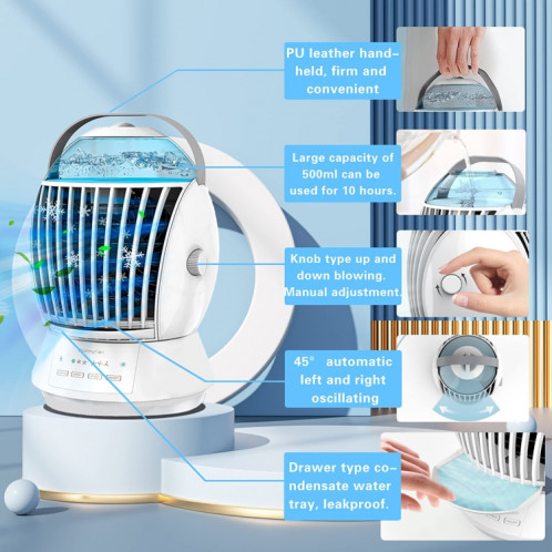 CF-009 USB Touch Spray Humidification Ventilateur de climatisation Bureau Refroidisseur d'air (Blanc) SH401A1210-010
