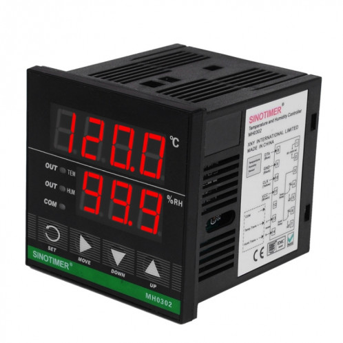 SINOTIMER MH0302 contrôleur Intelligent de température et d'humidité de haute précision, affichage numérique de la température et de l'humidité SS59921804-05