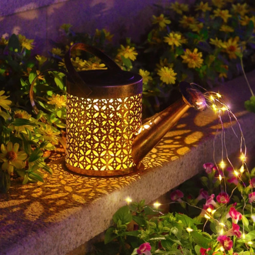 Lumière de projection creuse en fer solaire extérieure étanche bouilloire de jardin lumière pelouse paysage prise de terre lumière décorative, style: grand SH3003742-011