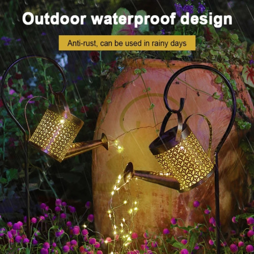 Lumière de projection creuse en fer solaire extérieure étanche bouilloire de jardin lumière pelouse paysage prise de terre lumière décorative, style: grand SH3003742-011