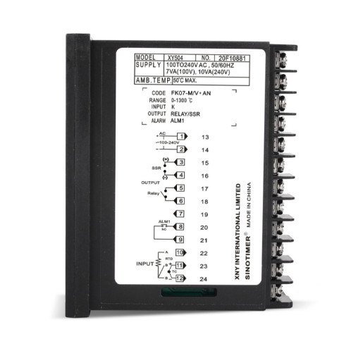 SINOTIMER XY504 Instrument de contrôle de température intelligent boîtier court PID chauffage réfrigération relais SSR sortie à semi-conducteurs SS60401202-07