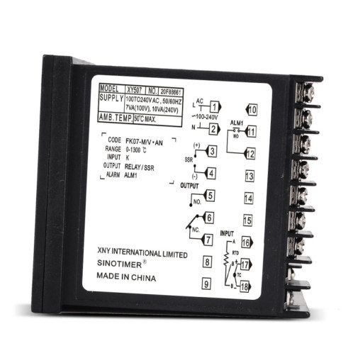 SINOTIMER XY507 Instrument de contrôle de température intelligent coque courte relais de chauffage PID sortie à semi-conducteurs SSR SS60431161-06