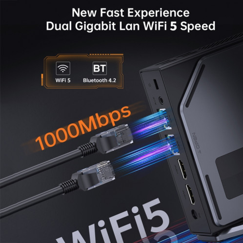 S1 Intel Alder Lake N100 WIFI 5 + BT4.2 Mini PC de bureau Win11 DDR4 3200 MHz, spécifications: 8G + 128G SH48021608-011