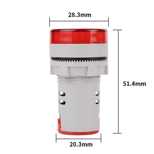 SINOTIMER ST16A rond 22mm LED signal lumineux numérique 220V AC ampèremètre 0-100A AC indicateur de courant (03 bleu) SS401B1471-07