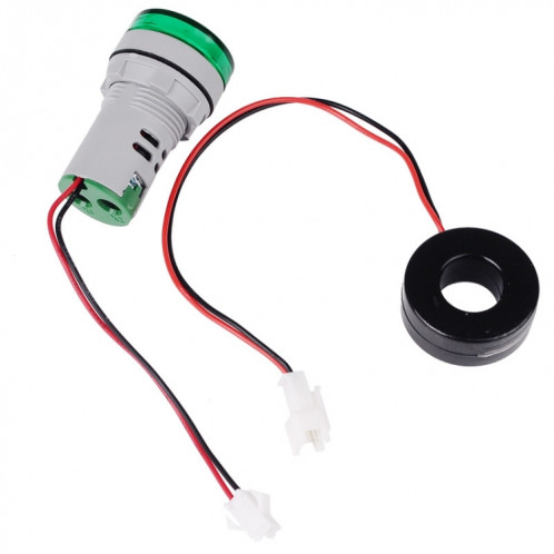 SINOTIMER ST16A rond 22mm LED signal lumineux numérique 220V AC ampèremètre 0-100A AC indicateur de courant (01 rouge) SS401A664-07