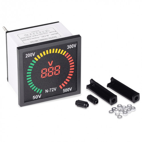 SINOTIMER N-72V indicateur de Signal de tension ca, plateau tournant carré, voltmètre à affichage numérique LED SS61191079-05