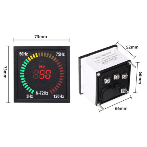 SINOTIMER N-72HZ indicateur de Signal de fréquence ca, plateau tournant carré, compteur de fréquence numérique LED SS61371816-05