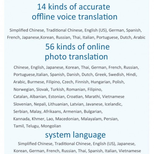 Hishell P40 Traducteur intelligent 135 langues Machine de traduction en ligne intelligente vocale Traduction vocale multilingue hors ligne (Noir) SH501A826-010