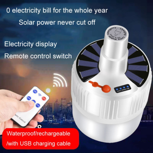 Ampoule solaire LED rechargeable, lampe à économie d'énergie étanche pour étal de marché nocturne, modèle: 42LED SH7403480-013