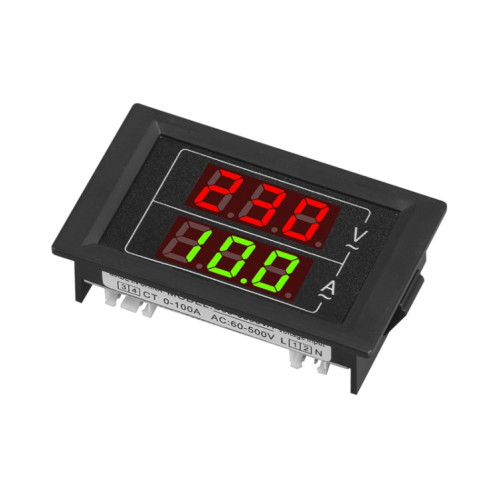 SINOTIMER D85-5035VA Compteur numérique compact de tension et de courant AC monophasé à double affichage SS621760-06