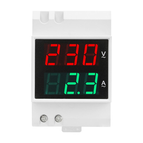 SINOTIMER SDM003-T 3 chiffres DIN Rail monophasé AC ménage double affichage tension et compteur de courant SS62251417-05