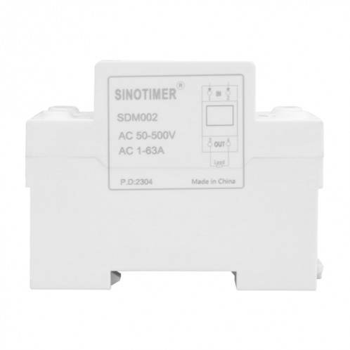 SINOTIMER SDM002 compteur de tension et de courant monophasé AC à double affichage sur Rail DIN domestique (capteur intestinal externe 100A) SS201B851-06