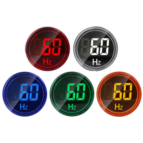 SINOTIMER ST16HZ 20-75 Hz Fréquence AC 22 mm Ouverture ronde LED Indicateur de signal numérique (03 bleu) SS401B499-06