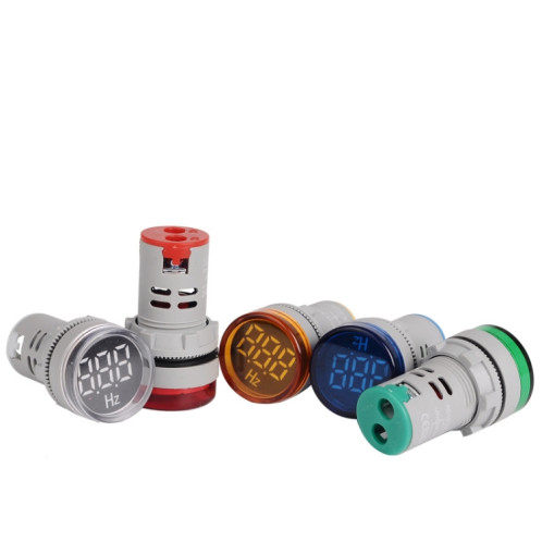 SINOTIMER ST16HZ 20-75 Hz Fréquence AC 22 mm Ouverture ronde LED Indicateur de signal numérique (04 vert) SS401C1665-06