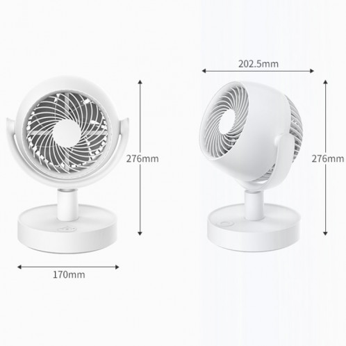 Ventilateur de circulation d'air de bureau Ventilateur électrique silencieux compact de bureau domestique, style: modèle de batterie SH49021389-010
