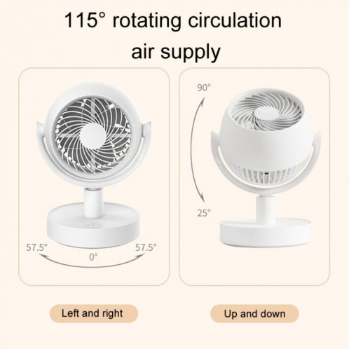 Ventilateur de circulation d'air de bureau Ventilateur électrique silencieux compact de bureau domestique, style: modèle de batterie SH49021389-010