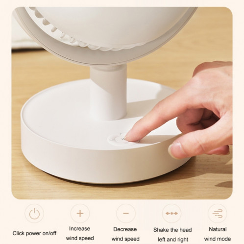 Ventilateur de circulation d'air de bureau Ventilateur électrique silencieux compact de bureau domestique, style: modèle de batterie SH49021389-010