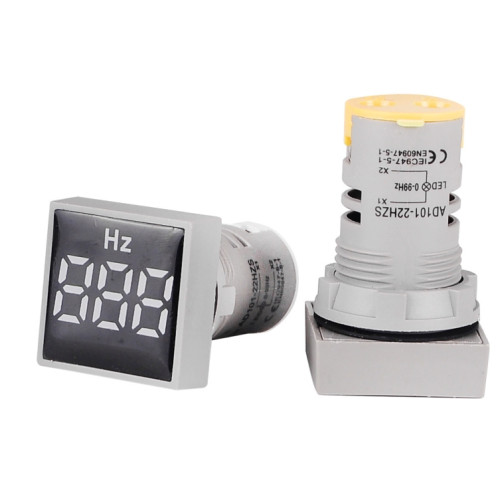 SINOTIMER ST17HZ 22 mm carré LED affichage numérique 50-75 Hz AC indicateur de signal de fréquence (04 vert) SS501C1160-05