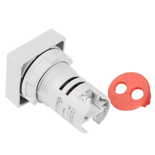 SINOTIMER ST17HZ 22 mm carré LED affichage numérique 50-75 Hz AC indicateur de signal de fréquence (03 bleu) SS501B227-05