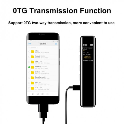 G1 Écran couleur IPS 0,96 pouces HD Mini enregistreur intelligent avec minuterie de réduction du bruit, capacité: 32 Go SH7603291-011