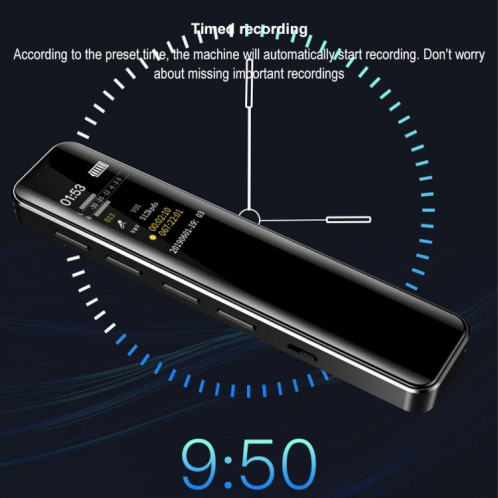 G1 Écran couleur IPS 0,96 pouces HD Mini enregistreur intelligent avec minuterie de réduction du bruit, capacité: 32 Go SH7603291-011