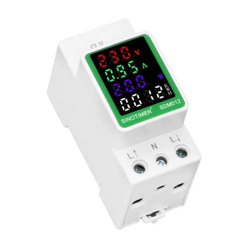 SINOTIMER DIN Rail AC affichage numérique tension de courant puissance électricité testeur multifonction, modèle: SDM012-RS485 SS2903360-05