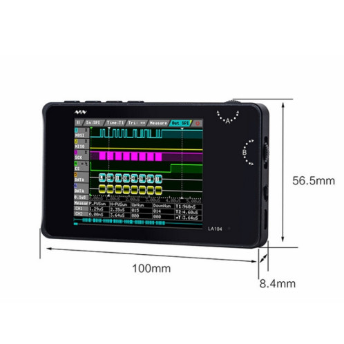 MINIWARE LA104 Analyseur logique Assistant de débogage à 4 canaux Oscilloscope analogique d'échantillonnage SM63411129-08