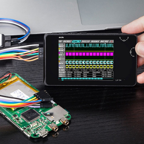 MINIWARE LA104 Analyseur logique Assistant de débogage à 4 canaux Oscilloscope analogique d'échantillonnage SM63411129-08
