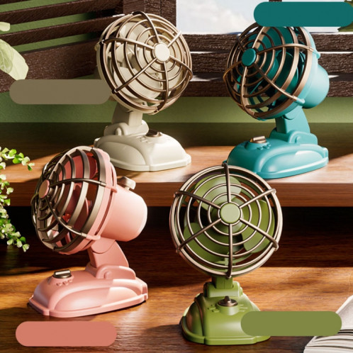 Mini ventilateur électrique silencieux de bureau, ventilateur rétro USB d'extérieur de bureau (jaune) SH501B884-011