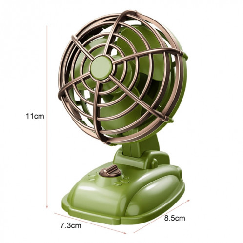 Mini ventilateur électrique silencieux de bureau, ventilateur rétro USB d'extérieur de bureau (jaune) SH501B884-011