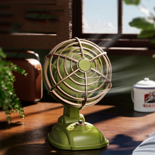 Mini ventilateur électrique silencieux de bureau, ventilateur rétro USB d'extérieur de bureau (jaune) SH501B884-011