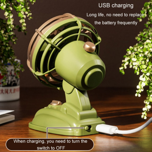 Mini ventilateur électrique silencieux de bureau, ventilateur rétro USB d'extérieur de bureau (jaune) SH501B884-011