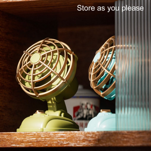 Mini ventilateur électrique silencieux de bureau, ventilateur rétro USB d'extérieur (vert) SH501A706-011