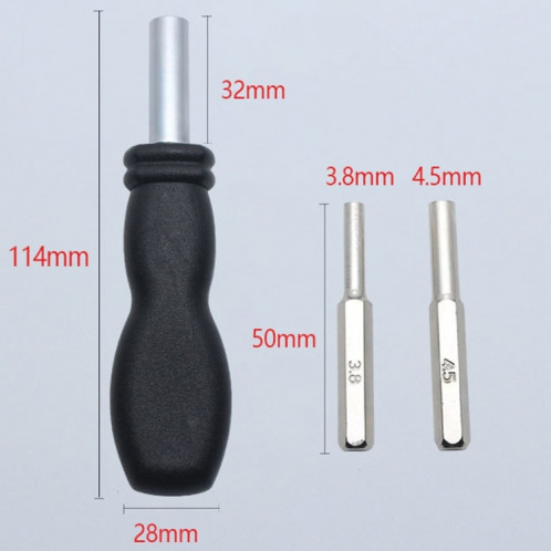 Pour le démontage de la console de jeu N64/NGC/SFC, outils matériels, accessoires de tournevis, modèle : manchon 3,8 mm + 4,5 mm. SH1303289-06