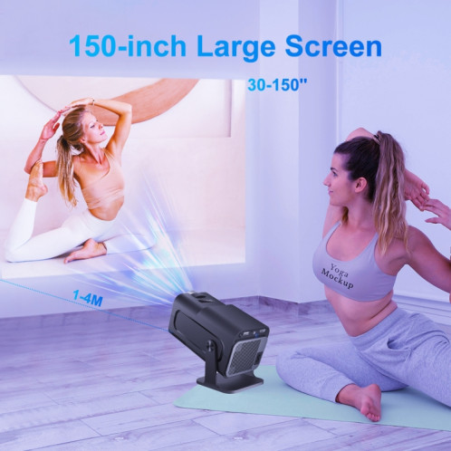 Projecteur HY320 1080P 390ANSI 4K Android 11 avec Wifi 6 Bluetooth 5.0 prise en charge Miracast / Airplay / DLNA prise AU SH16041483-015