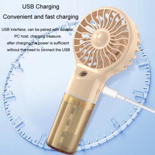 Ventilateur électrique portatif d'hydratation de ventilateur de brumisation tenu dans la main rechargeable par USB (violet) SH501A13-012