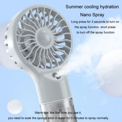 Ventilateur électrique portatif d'hydratation de ventilateur de brumisation tenu dans la main rechargeable par USB (violet) SH501A13-012