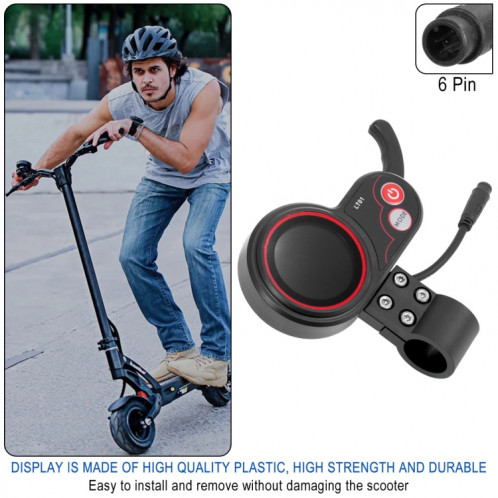 Instrument de Scooter électrique à affichage LT01 à 6 broches, pour Kaabo Mantis8 / Mantis10 / WOLF WARRIOR X SH6482144-08
